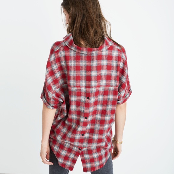 Madewell Flannel Back Button Shirt - Picture 2 of 7